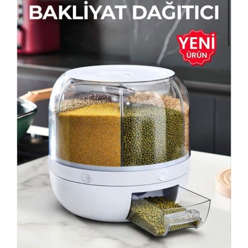 Alitech Kuru Gida Ve Bakliyat 360 Derece Döne Bilen Gıda Organizeri