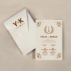 Krem Zarflı Davetiye -KR27110