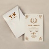 Krem Zarflı Davetiye -KR27110