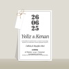 Zarfsız Tekli Davetiye - TD01109