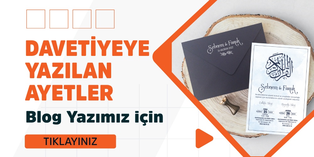 Davetiyeye Yazılan Ayetler