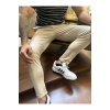 Erkek Jogger Pantolon Bej Beli Kemerli ,yarım Lastikli Bağcıklı Yüksek Kalite Joger