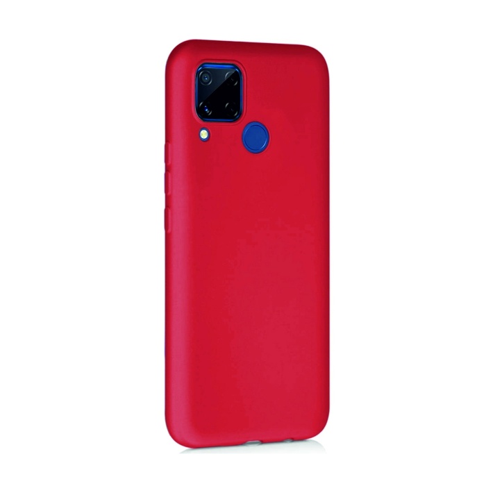 Realme C15 Kılıf Kamera Korumalı Silikon Rubber Arka Kapak