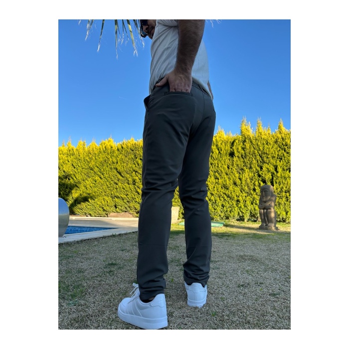 Erkek Jogger Pantolon Koyu Haki Italyan Kesim ,beli Kemerli Lastikli Bağcıklı Yüksek Kaliteli