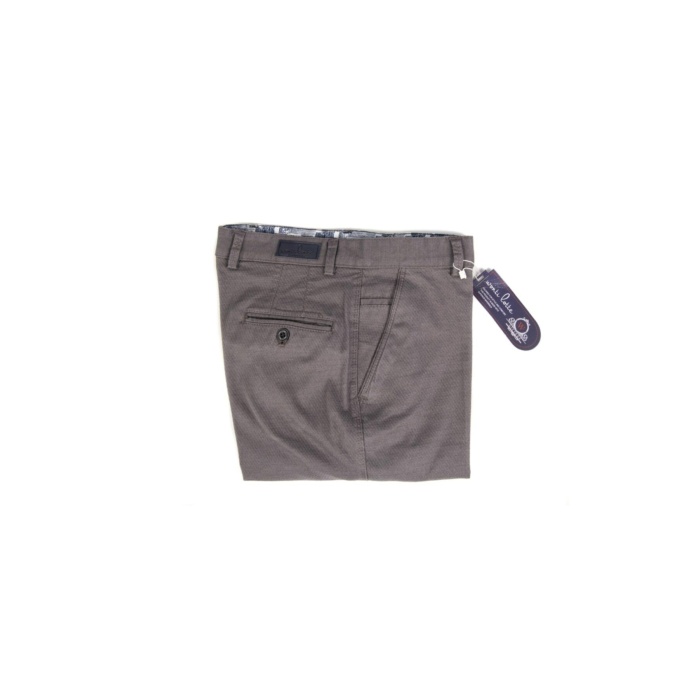 Erkek Gri Panemara Cotton Likrali Gabardin Keten Pantolon