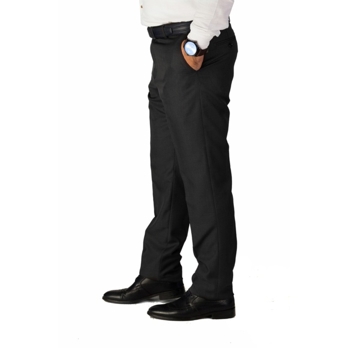 Erkek Kuşgözü Füme Regular Fit Poliviscon Kumaş Pantolon