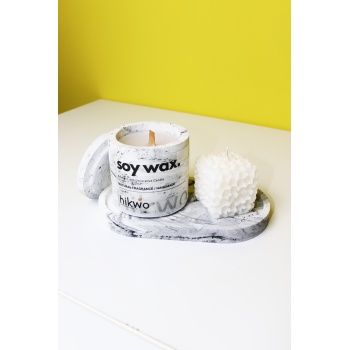 Mermer Desenli Dekoratif Hediyelik Kokulu Mum Seti