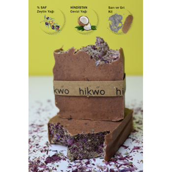 Kil Özlü Hatmi Çiçeği El Yapımı Kil Sabunu