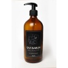 HİKWO - Sıvı Sabunluk Şişesi Amber Cam - Dekoratif Sabunluk Pompalı 500 ML