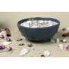 HİKWO - Soya Wax LAvantalı Kase Mum - Beyaz Kuvars Taşlı Aromaterapi Mumu