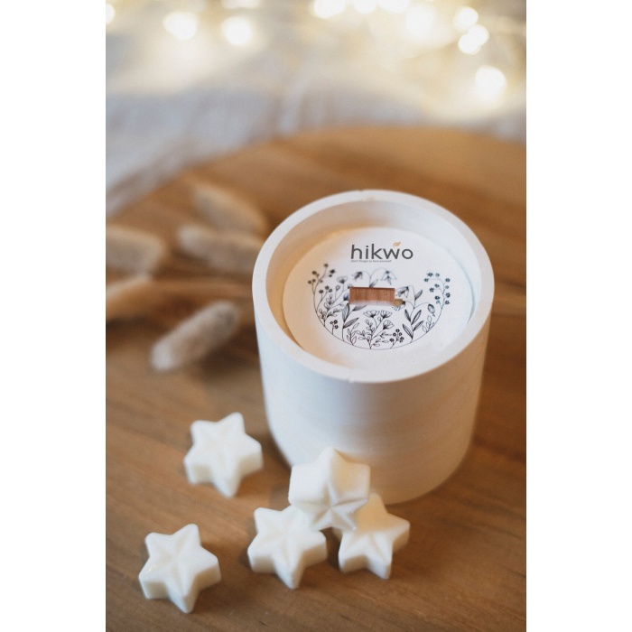 Beton Tasarım Beton Saksılı Kokulu Dekoratif Soya Mumu - Ylang Ylang