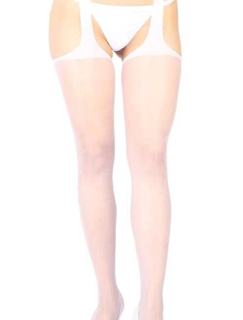 Beyaz Özel Bölgesi Açık Fantazi Külotlu Çorap TM1054