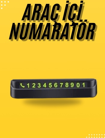 Araç Park Numaratörü Tüm Araçlara Uyumlu Araba Numaralık
