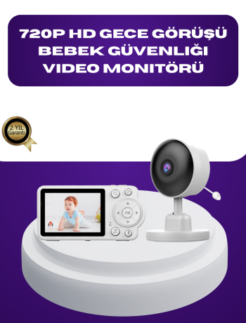2.8 İnç Ekranlı Bebek Kamerası Gece Görüşlü ve Sesli İletişim