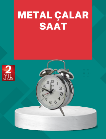 Dekoratif Gümüş Işıklı Alarmlı Masa Saati Sessiz Mekanizma