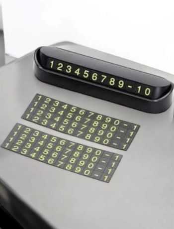 Araba Park Numaratörü Araç İçi Numaralık Değiştirilebilir Çevirmeli Mini