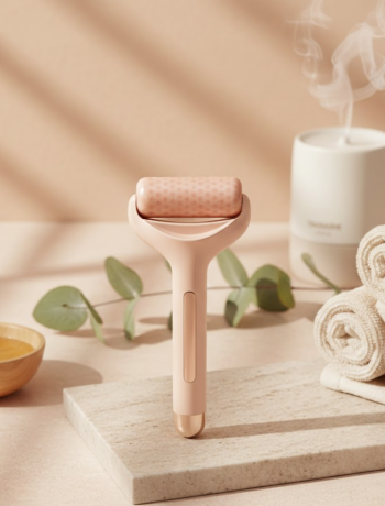 Soğuk Jel Başlıklı Buz Silindiri Yüz Masaj ve Bakım Aleti