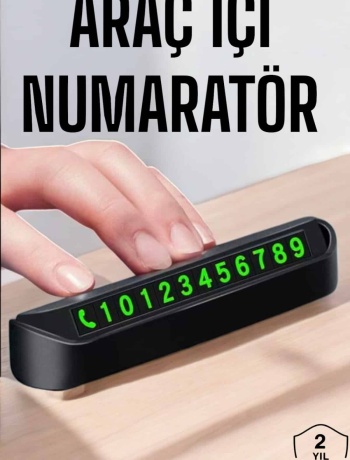 Numaralık Araç İçi Araba Araç Park Numaratör Telefon Numarası Yazma