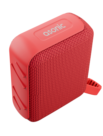 ASONIC AS-03 KIRMIZI 5W BT/USB/TF/TWS 1200mAh Batarya Bluetooth V5.3 Kablosuz Taşınabilir Speaker(1923)