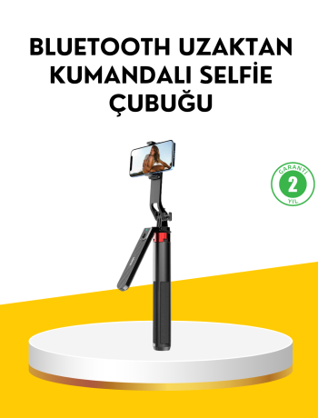 Tripodlu Selfie Çubuğu Uzaktan Kumandalı Canlı Yayın Uyumlu