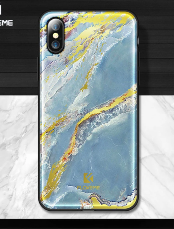 Floveme İPhone  X Xs Mermer Desenli Premium Silikon Kılıf-(5775)