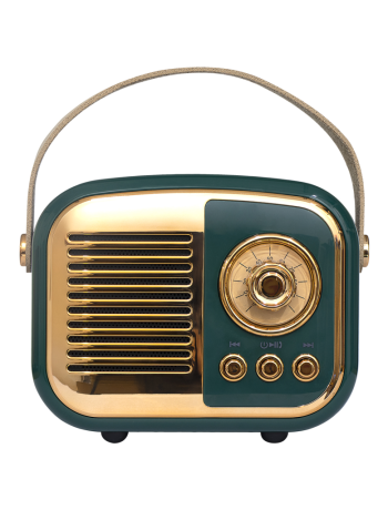 MIKADO MD-24BT Echoes Yeşil 3W Taşınabilir USB/TF Kart/Bluetooth 800mAh Klasik Retro Müzik Kutusu(1923)