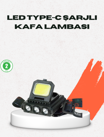 USB Şarjlı Kafa Feneri 800 Lumen Ayarlanabilir COB ve XPE LED