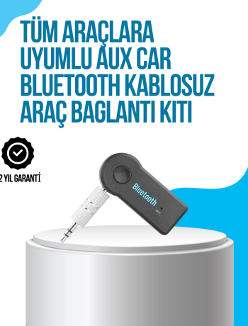 Araç İçi Bluetooth AUX Müzik ve Telefon Görüşmesi Adaptörü