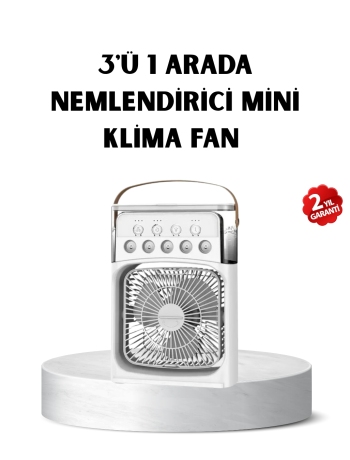 USB Bağlantılı Taşınabilir Mini Klima Fan 500ML Su Hazneli ve Sessiz Çalışma