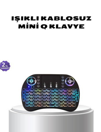 Işıklı Q Klavye – Entegre Touchpad Ergonomik Tasarım ve Türkçe Karakter Desteği