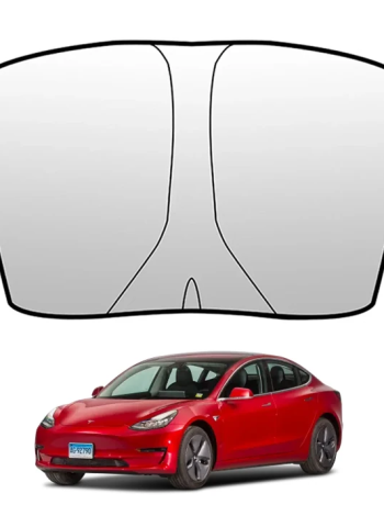 Ally Tesla Model Y Model 3 için Ön Cam Güneşliği Katlanır Ön Pencere Güneşlik-(5775)