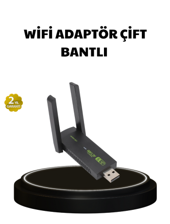 Dual Band USB WiFi Adaptör – 1200 Mbps Hız