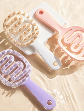 EZERE Tüm Saç Tipleri için Saç Derisi Masaj Ve Yumuşak Yıkama Tarağı-(5775)