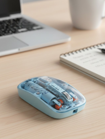 Mavi Kablosuz Mouse Bluetooth ve USB Çift Mod Bağlantılı