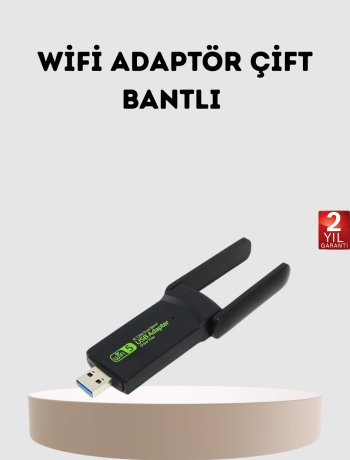 Ultratekno Dual Band WiFi Adaptör – 1200 Mbps USB 3.0 Çift Antenli Geniş Kapsama Alanı ve Yüksek Hız