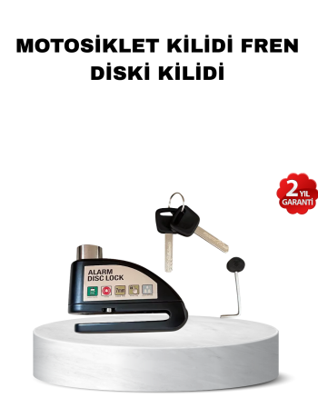 110 dB Alarmlı Disk Fren Kilidi Su Geçirmez Çelik Gövde Motosiklet Güvenlik