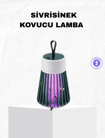 Şarjlı Mor Işıklı Sivrisinek Öldürücü Lamba – Sessiz ve Kimyasal İçermez