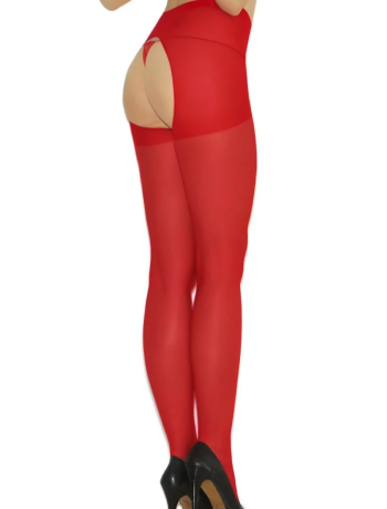 Özel Bölgesi Açık Kırmızı Fantazi Külotlu Çorap TM2035