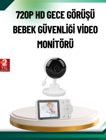 Sesli ve Görüntülü Bebek Kamerası Sıcaklık Takipli
