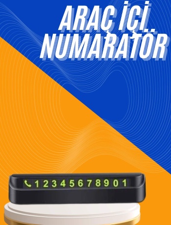 Tüm Araçlara Uyumlu Araç Içi Park Numaratör Oto Araç Numaratör