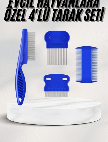Tüy Fırçası Bit Tarağı Seti Evcil Hayvan Tüy Toplayıcı Bit Pire Önleyici Tarak
