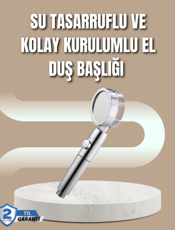 360° Ayarlanabilir Çok Fonksiyonlu Duş Başlığı