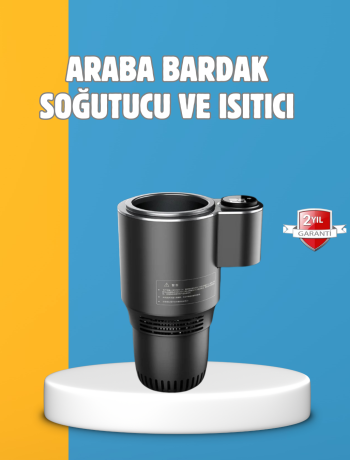 Dijital Ekranlı Akıllı Bardaklık Araç İçi Termal Isıtıcı Soğutucu