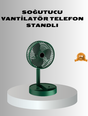 Şarjlı Katlanabilir Mini Fan – 3 Kademe Hız Ayarı Taşınabilir Tasarım