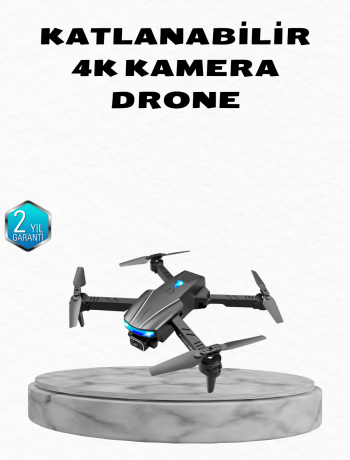 4K Kamera Özellikli Katlanabilir Drone Wi-Fi ve Yükseklik Sabitlemeli