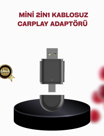 Kablosuz CarPlay Adaptörü – Bluetooth 5.4 ve Wi-Fi 6 Teknolojili Tak & Çalıştır Dönüştürücü