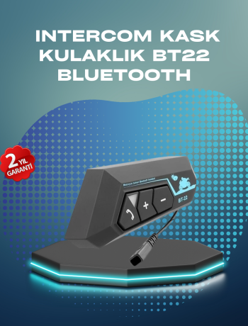 BT22 Kask Bluetooth Kulaklık Su Geçirmez Motosiklet İletişim Sistemi