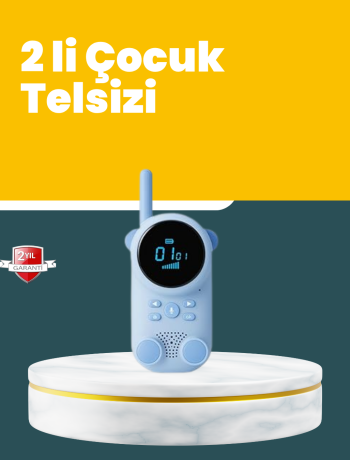 LCD Ekranlı Çocuk Telsizi – İki Yönlü Ses 1-3 km Çekim Mesafesi