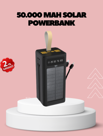 Kamp ve Outdoor Kullanıma Uygun Güneş Panelli Powerbank