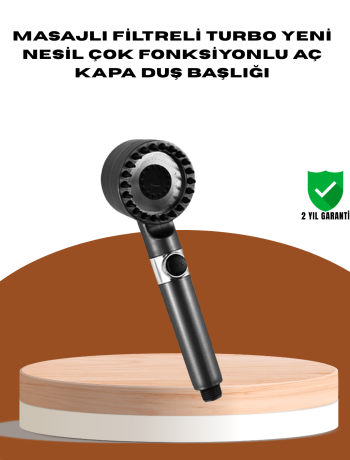 Masaj Fonksiyonlu Filtreli Duş Başlığı Dayanıklı Yapı